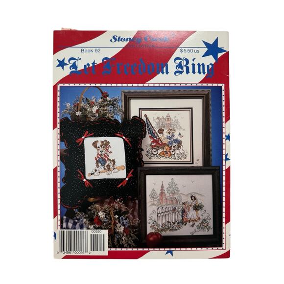 Vintage Let Freedom Ring Cross Stitch Pattern Book STONEY CREEK Patriotic USA - Picture 2 of 4